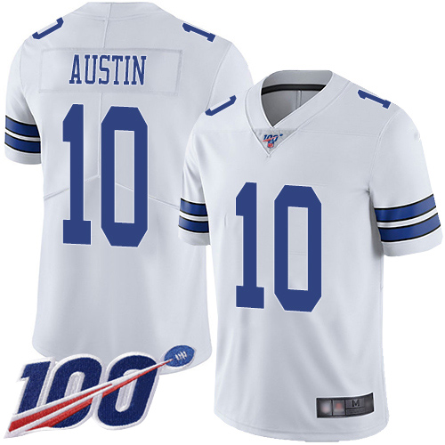 Men Dallas Cowboys Limited White Tavon Austin Road 10 100th Season Vapor Untouchable NFL Jersey